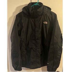 The North Face rain jacket, black